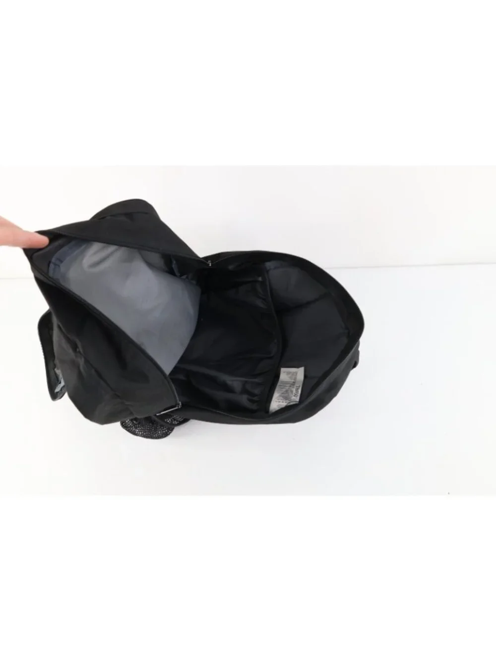 Vintage 90s Y2K Spell Out Trans Jansport Padded Backpack Book Bag Carry On Black